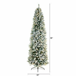 Top 10 🎁 Nearly Natural 8’ Slim Flocked Montreal Fir 🎁 Christmas Tree ✨ -Nearly Natural Sales unnamed file 163