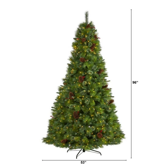 Best Pirce π― Nearly Natural 8' Pine Artificial β Christmas Tree W/ Berries & 700 LEDs π 4 Best Pirce π― Nearly Natural 8' Pine Artificial β Christmas Tree W/ Berries & 700 LEDs π - Image 2