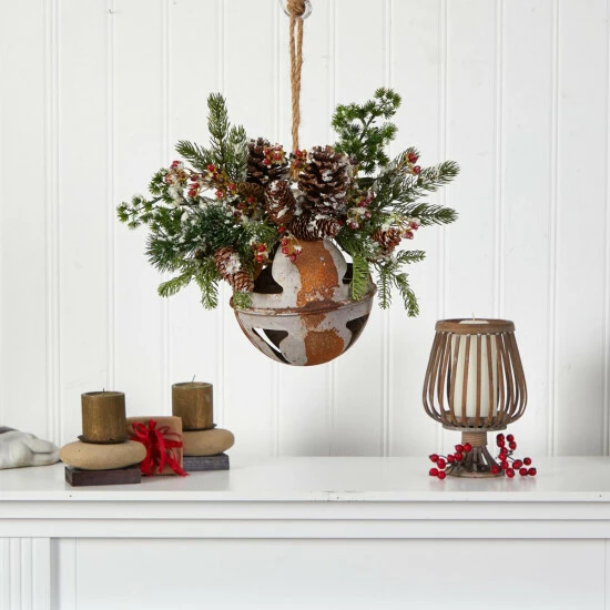 Cheap ✨ Nearly Natural 16” Ornament With Artificial Holly, Berries & Pinecones ⭐ 4 Cheap ✨ Nearly Natural 16” Ornament With Artificial Holly, Berries & Pinecones ⭐ - Image 2