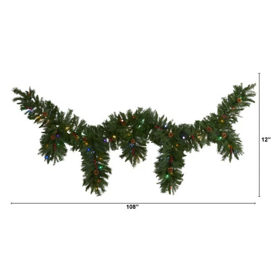 Hot Sale π Nearly Natural 9'x12β Icicle Artificial π Christmas Garland With Lights π 5 Hot Sale π Nearly Natural 9'x12β Icicle Artificial π Christmas Garland With Lights π - Image 3