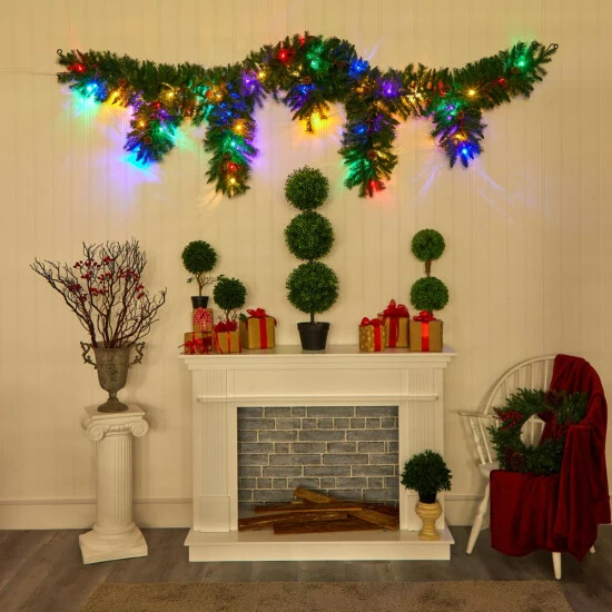Hot Sale π Nearly Natural 9'x12β Icicle Artificial π Christmas Garland With Lights π 7 Hot Sale π Nearly Natural 9'x12β Icicle Artificial π Christmas Garland With Lights π - Image 5