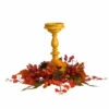 New 🎉 Nearly Natural 15” Harvest Fall Artificial Candelabrum Arrangement ✔️ -Nearly Natural Sales unnamed file 1717