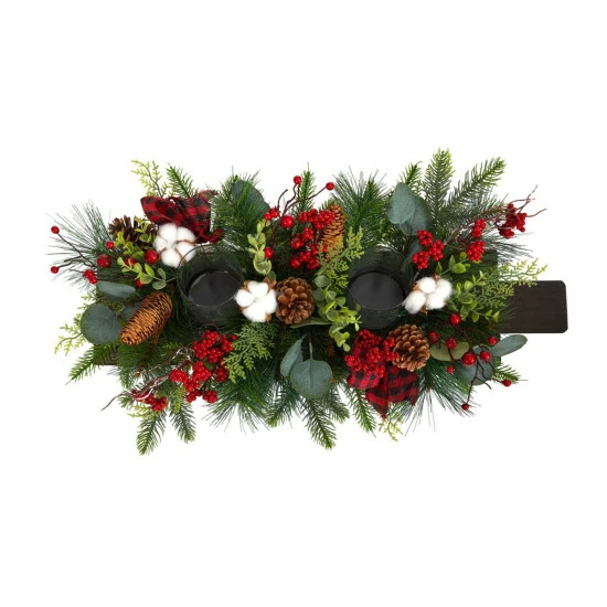 Coupon βοΈ Nearly Natural 24β Holiday Berries, Pinecones And Eucalyptus π Christmas Table π 4 Coupon βοΈ Nearly Natural 24β Holiday Berries, Pinecones And Eucalyptus π Christmas Table π - Image 2