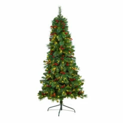 Best deal 😀 Nearly Natural 6’ Flat Back Mountain Pine ❄ Christmas Tree 😉