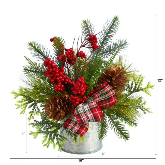 Budget β€οΈ Nearly Natural 12β Holiday Winter Pinecones, Berries π
Christmas Table β 4 Budget β€οΈ Nearly Natural 12β Holiday Winter Pinecones, Berries π
Christmas Table β - Image 2