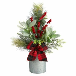 Best reviews of 🥰 Nearly Natural 20" Holiday Winter Greenery, Pinecone And Berries Table 😀