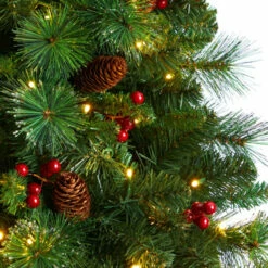 Budget 🎁 Nearly Natural 7’ Flat Back Mountain Pine 🎄 Christmas Tree ⭐ -Nearly Natural Sales unnamed file 184
