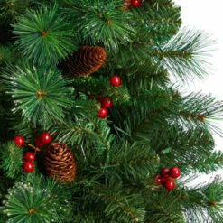 Budget 🎁 Nearly Natural 7’ Flat Back Mountain Pine 🎄 Christmas Tree ⭐ -Nearly Natural Sales unnamed file 185