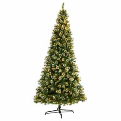 Top 10 😀 Nearly Natural 10’ Frosted Swiss Pine 🎄 Christmas Tree With 850 Clear Lights 👏