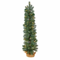 Outlet 🥰 Nearly Natural 3’ Green Pine 🎅 Christmas Tree With 50 Warm Lights 👏