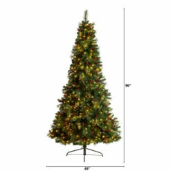 Best Sale ⭐ Nearly Natural 8’ Flat Back Mountain Pine 🔔 Christmas Tree 🧨 -Nearly Natural Sales unnamed file 188