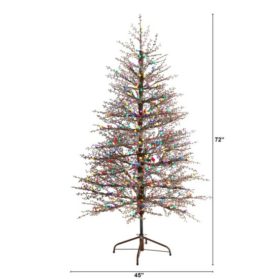 Flash Sale π Nearly Natural 6' Frosted Berry Twig β Christmas Tree With 350 Lights 𧨠5 Flash Sale π Nearly Natural 6' Frosted Berry Twig β Christmas Tree With 350 Lights 𧨠- Image 3
