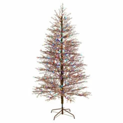 Cheap 👍 Nearly Natural 7' Frosted Berry Twig 🎄 Christmas Tree With 450 Lights 🧨