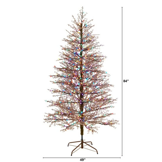 Cheap π Nearly Natural 7' Frosted Berry Twig π Christmas Tree With 450 Lights 𧨠6 Cheap π Nearly Natural 7' Frosted Berry Twig π Christmas Tree With 450 Lights 𧨠- Image 4