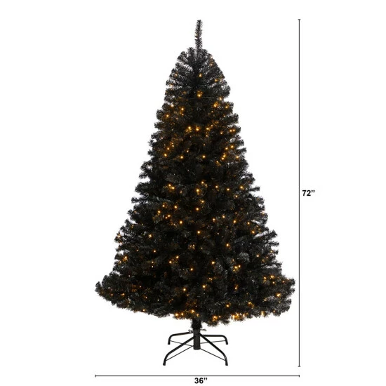 Best Sale π Nearly Natural 6β Black π Christmas Tree With 400 LED Lights And 1036 Tips 𧨠6 Best Sale π Nearly Natural 6β Black π Christmas Tree With 400 LED Lights And 1036 Tips 𧨠- Image 4