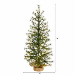 Best deal 😉 Nearly Natural 3’ 🎄 Christmas Tree With 50 LED Lights Set In A Burlap Base ⌛ -Nearly Natural Sales unnamed file 1914