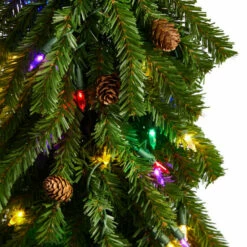 Flash Sale 🥰 Nearly Natural 3’ 🎁 Christmas Tree With Pinecones And 50 Multicolored Lights 😀 -Nearly Natural Sales unnamed file 1917