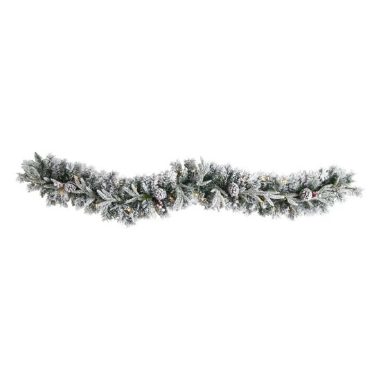 Best deal π Nearly Natural 6β Flocked π Christmas Garland W/ Pine Cones And 35 Lights π 3 Best deal π Nearly Natural 6β Flocked π Christmas Garland W/ Pine Cones And 35 Lights π