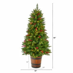 Discount ⌛ Nearly Natural 5' Pre-Lit Porch 🎅 Christmas Tree With 200 LED Lights 🌟 -Nearly Natural Sales unnamed file 1936