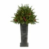 Wholesale 🎉 Nearly Natural 4' Holiday 🎅 Christmas Plant Pre-Lit And Glittered On Pedestal 🛒 -Nearly Natural Sales unnamed file 1948