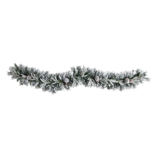 Best deal π Nearly Natural 6β Flocked π Christmas Garland W/ Pine Cones And 35 Lights π 5 Best deal π Nearly Natural 6β Flocked π Christmas Garland W/ Pine Cones And 35 Lights π - Image 3