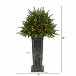 Wholesale 🎉 Nearly Natural 4' Holiday 🎅 Christmas Plant Pre-Lit And Glittered On Pedestal 🛒 -Nearly Natural Sales unnamed file 1952
