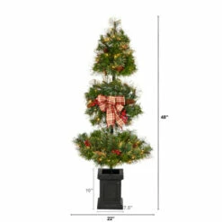 Top 10 🧨 Nearly Natural 4’ 🎄 Christmas Topiary Tree With Decorative Ribbon 🤩 -Nearly Natural Sales unnamed file 1955