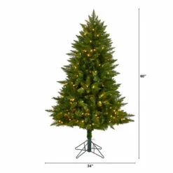 Flash Sale 🧨 Nearly Natural 5’ Vermont Spruce ❄ Christmas Tree With 250 Color Lights 👏 -Nearly Natural Sales unnamed file 1977