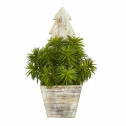 Flash Sale 💯 Nearly Natural 15” Succulent Artificial Plant 🔔 Christmas Tree Planter 😉