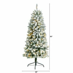 Hot Sale 🔥 Nearly Natural 5’ Slim Flocked Montreal Fir 🎁 Christmas Tree 👏 -Nearly Natural Sales unnamed file 2025