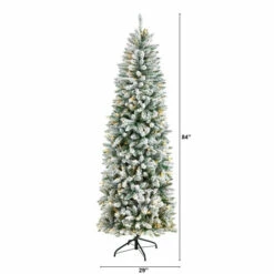 Best reviews of ⭐ Nearly Natural 7’ Slim Flocked Montreal Fir 🎅 Christmas Tree 😀 -Nearly Natural Sales unnamed file 2031