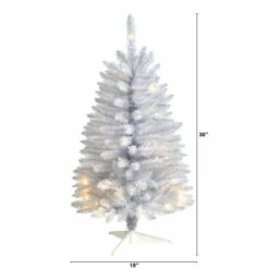 Cheap 😉 Nearly Natural 3’ Slim White 🔔 Christmas Tree With 50 Lights 😀 -Nearly Natural Sales unnamed file 2062