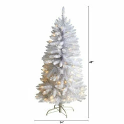 Brand new 🎉 Nearly Natural 4’ Slim White 🔔 Christmas Tree With 100 Lights 🎉 -Nearly Natural Sales unnamed file 2066