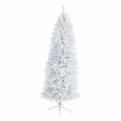 Deals 🔔 Nearly Natural 6’ Slim White ❄ Christmas Tree With 250 Lights ❤️ -Nearly Natural Sales unnamed file 2076