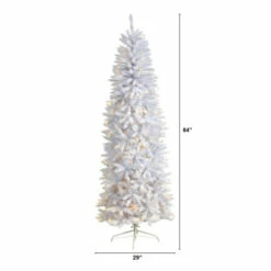 Promo 👏 Nearly Natural 7’ Slim White 🔔 Christmas Tree With 300 Lights 😉 -Nearly Natural Sales unnamed file 2087