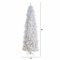 Best Sale 🧨 Nearly Natural 8’ Slim White 🎄 Christmas Tree With 400 Lights 💯 -Nearly Natural Sales unnamed file 2089
