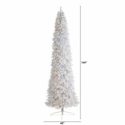 Budget 🛒 Nearly Natural 12’ Slim White 🎄 Christmas Tree With 1100 Lights 😉 -Nearly Natural Sales unnamed file 2104