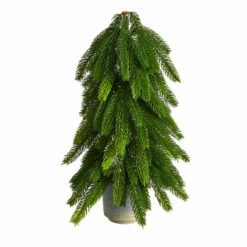 Flash Sale 🥰 Nearly Natural 17” 🎄 Christmas Pine Tree In Decorative Planter 😀