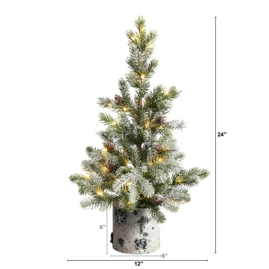 Deals π₯ Nearly Natural 24β Flocked β Christmas Tree With 30 LED Lights π 5 Deals π₯ Nearly Natural 24β Flocked β Christmas Tree With 30 LED Lights π - Image 3