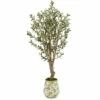 Best deal 👍 Nearly Natural 62" Artificial Olive Tree In Floral Print Planter 🔥 -Nearly Natural Sales unnamed file 213