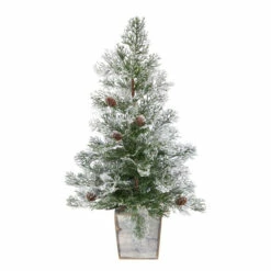 Brand new ✔️ Nearly Natural 2’ Frosted Pre-Lit 🎄 Christmas Tree In Décor Planter ✔️ -Nearly Natural Sales unnamed file 2131