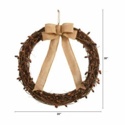Coupon 🎉 Nearly Natural Nearly Natura 30” Fall Acorn And Decorative Bow Autumn Wreath 🧨 -Nearly Natural Sales unnamed file 2145