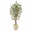 Best deal 💯 Nearly Natural 5’ Artificial Olive Tree In Country White Planter 🔥 -Nearly Natural Sales unnamed file 216
