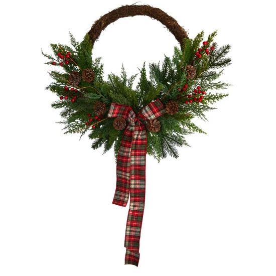 Coupon π Nearly Natural 28β Pine And Pinecone π Christmas Wreath With Decor Bow 𧨠3 Coupon π Nearly Natural 28β Pine And Pinecone π Christmas Wreath With Decor Bow π§¨