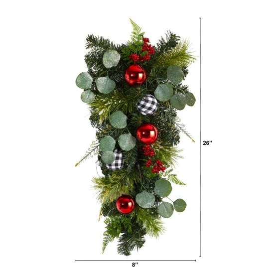 Best Sale β Nearly Natural 26β Holiday π Christmas Greenery Ornament Artificial Swag π₯ 4 Best Sale β Nearly Natural 26β Holiday π Christmas Greenery Ornament Artificial Swag π₯ - Image 2