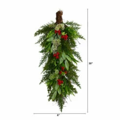 Buy 🤩 Nearly Natural 30” Cedar And Berry Artificial 🔔 Christmas Swag ⭐ -Nearly Natural Sales unnamed file 2235
