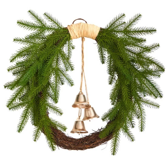 Coupon π Nearly Natural 24β Holiday π Christmas Pine And Hanging Bells Wreath π 3 Coupon π Nearly Natural 24β Holiday π Christmas Pine And Hanging Bells Wreath π