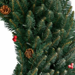 Budget 🎉 Nearly Natural 4’ Large Flocked 🎁 Christmas Wreath With 150 Lights 👍 -Nearly Natural Sales unnamed file 2241