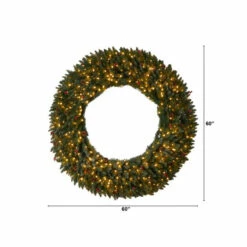 Top 10 😀 Nearly Natural 5’ Large Flocked 🎄 Christmas Wreath With 400 Lights 🔔 -Nearly Natural Sales unnamed file 2246