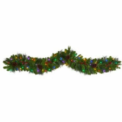New 🛒 Nearly Natural 6' Colorado Fir 🎄 Christmas Garland With 50 Lights 🔥